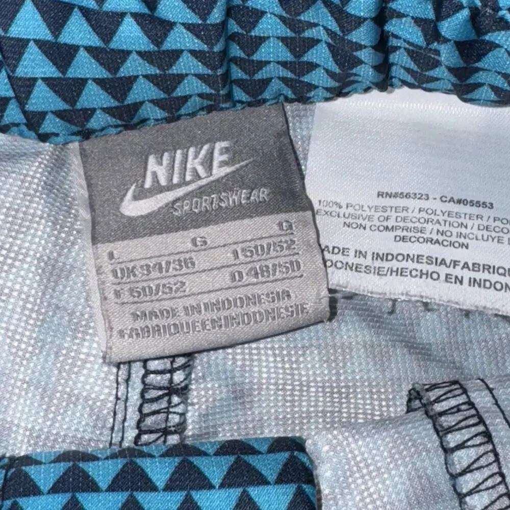 Nike Sportswear 376790-405 Utility Shorts L Teal‎ Geo Belted Sustainable Hybrid